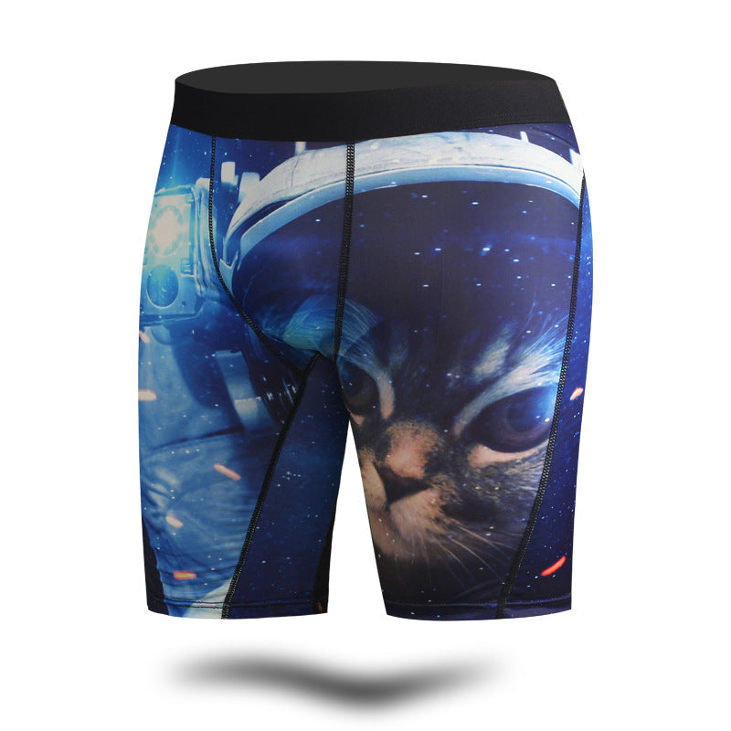 Boxer Sports Men's Underwear Fitness Printing Digital