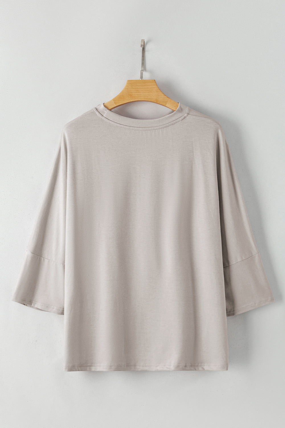 Gray Oversized Flowy Dropped Shoulder T-shirt