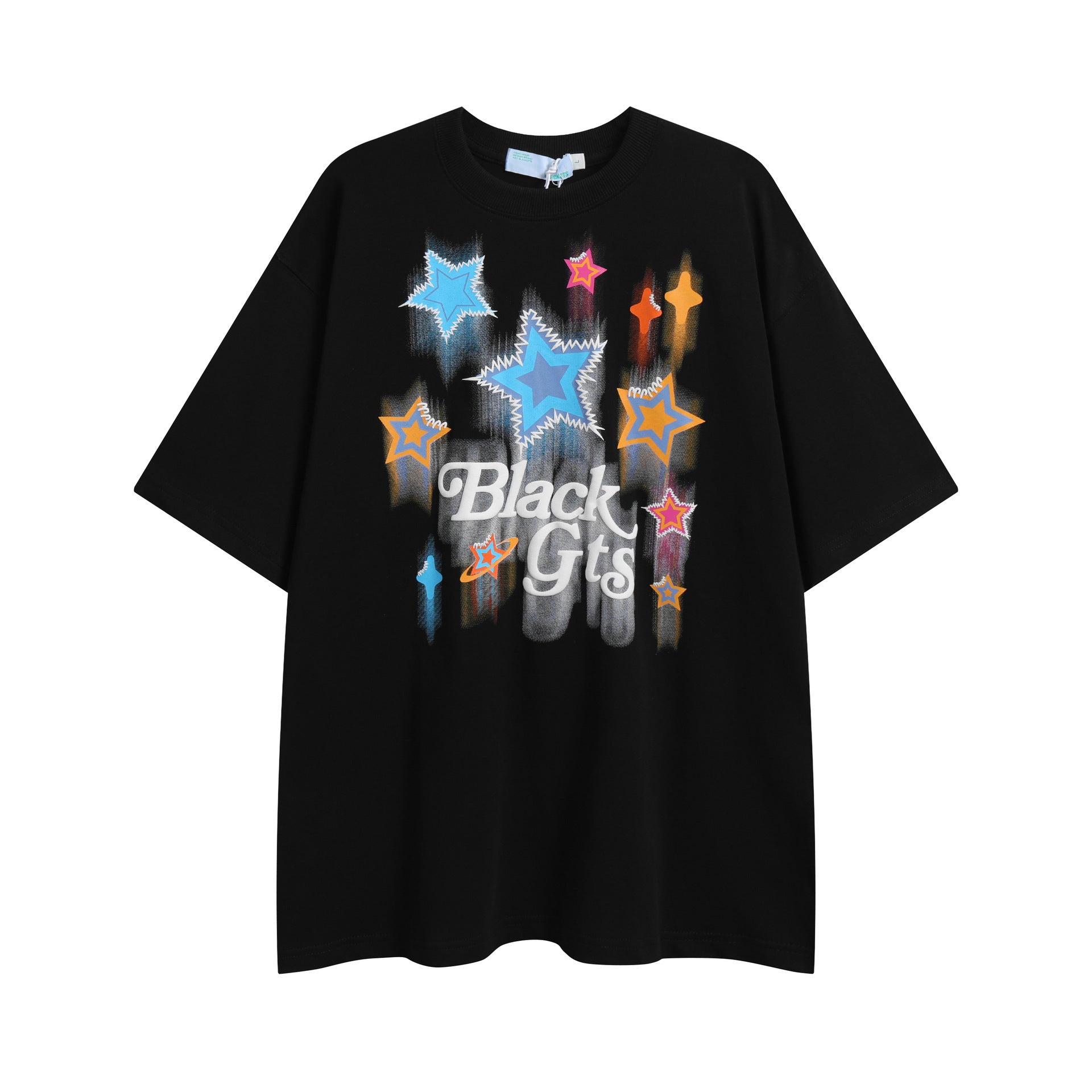 Printed Loose Star Letters T-shirt For Men