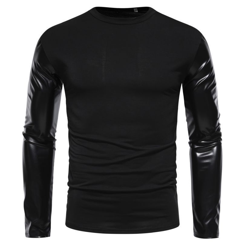 Men's Fashion Casual Bottoming T-shirt Plus Size Round Neck