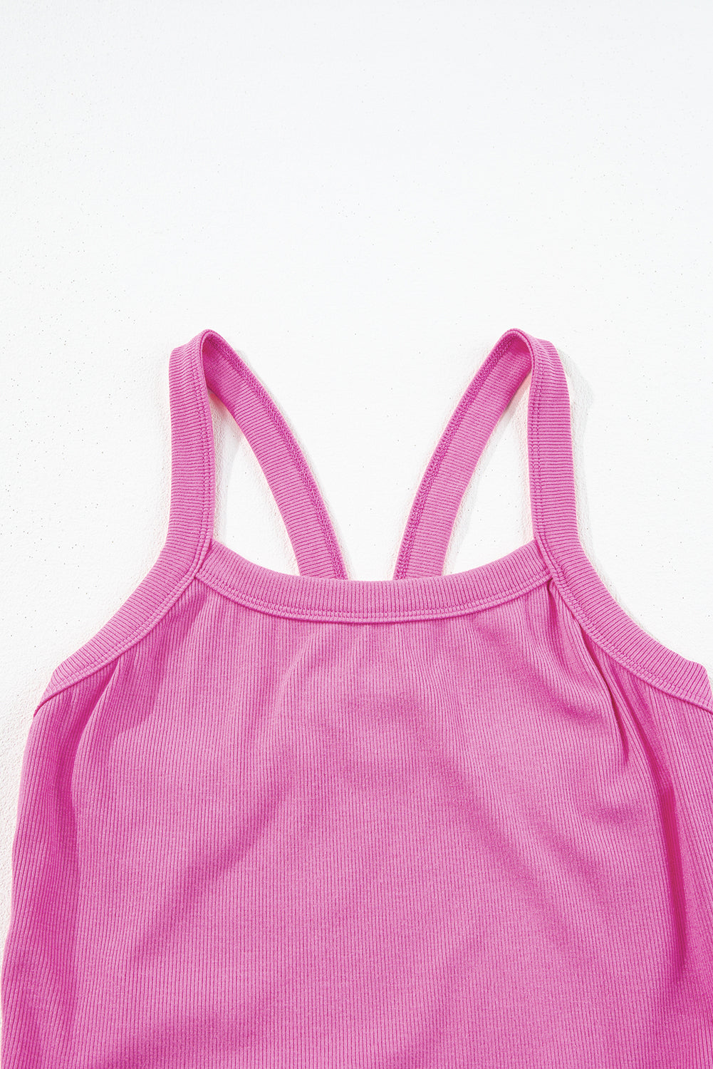 Bonbon Athletic Ribbed Cropped Cami Top