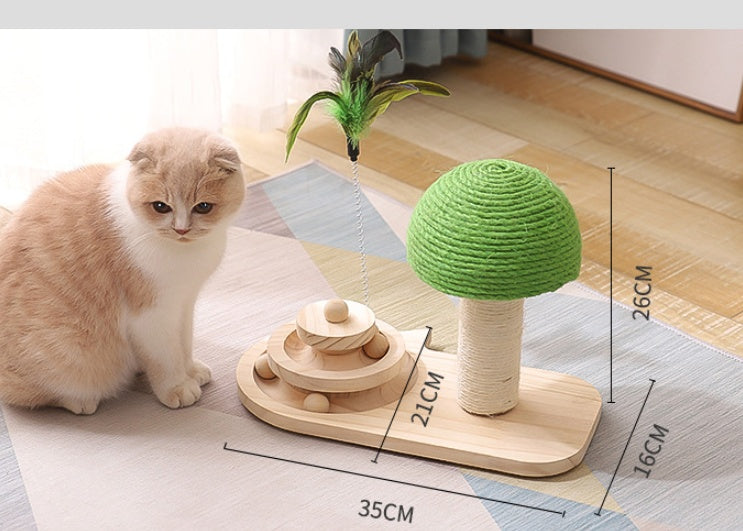 Pet Cat Tree Toys Cat Scratch Post Pet Furniture Scratching Post Cats Claw Scratcher Double Sisal Balls Cat Accessories