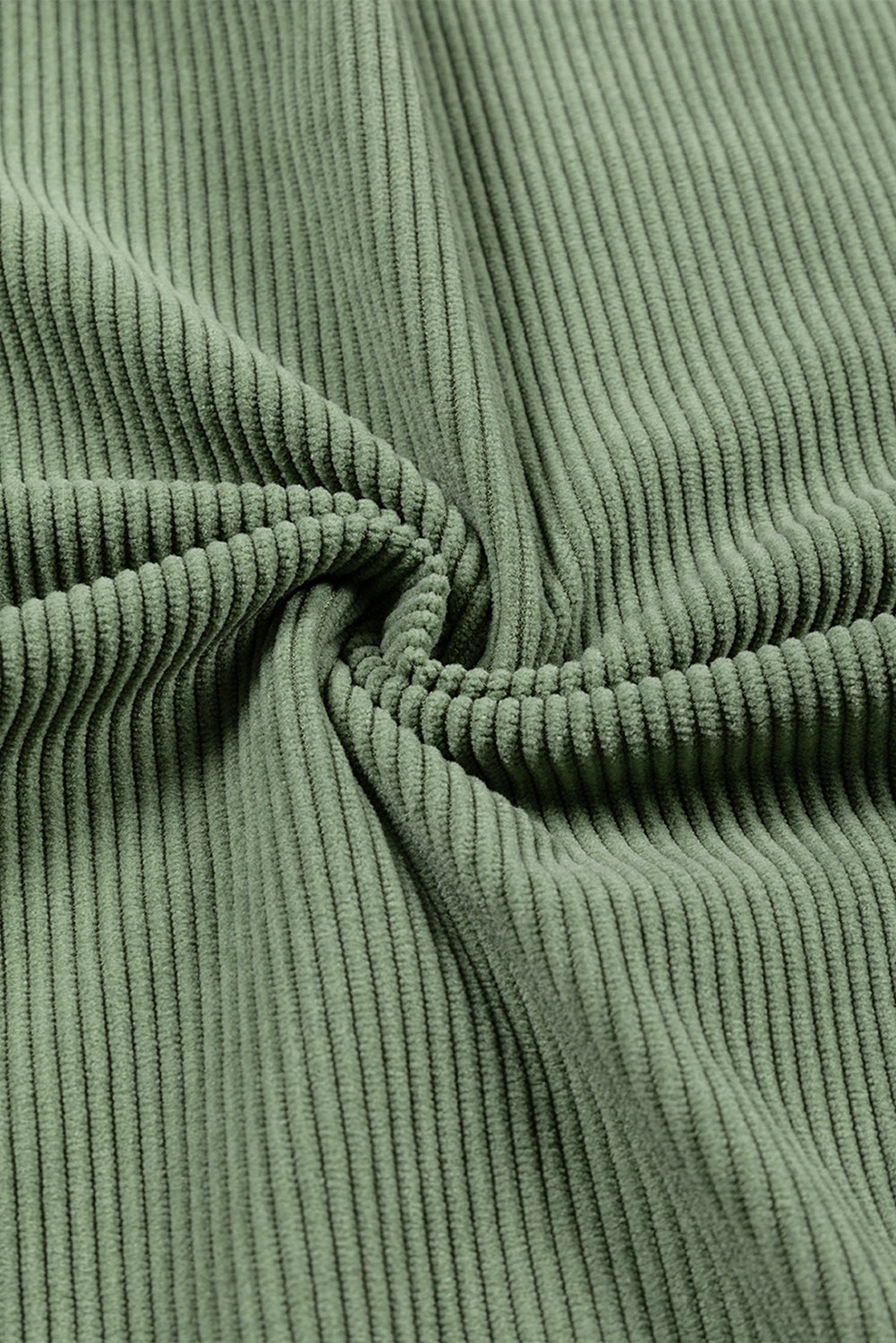 Grass Green Ribbed Corduroy Oversized Sweatshirt