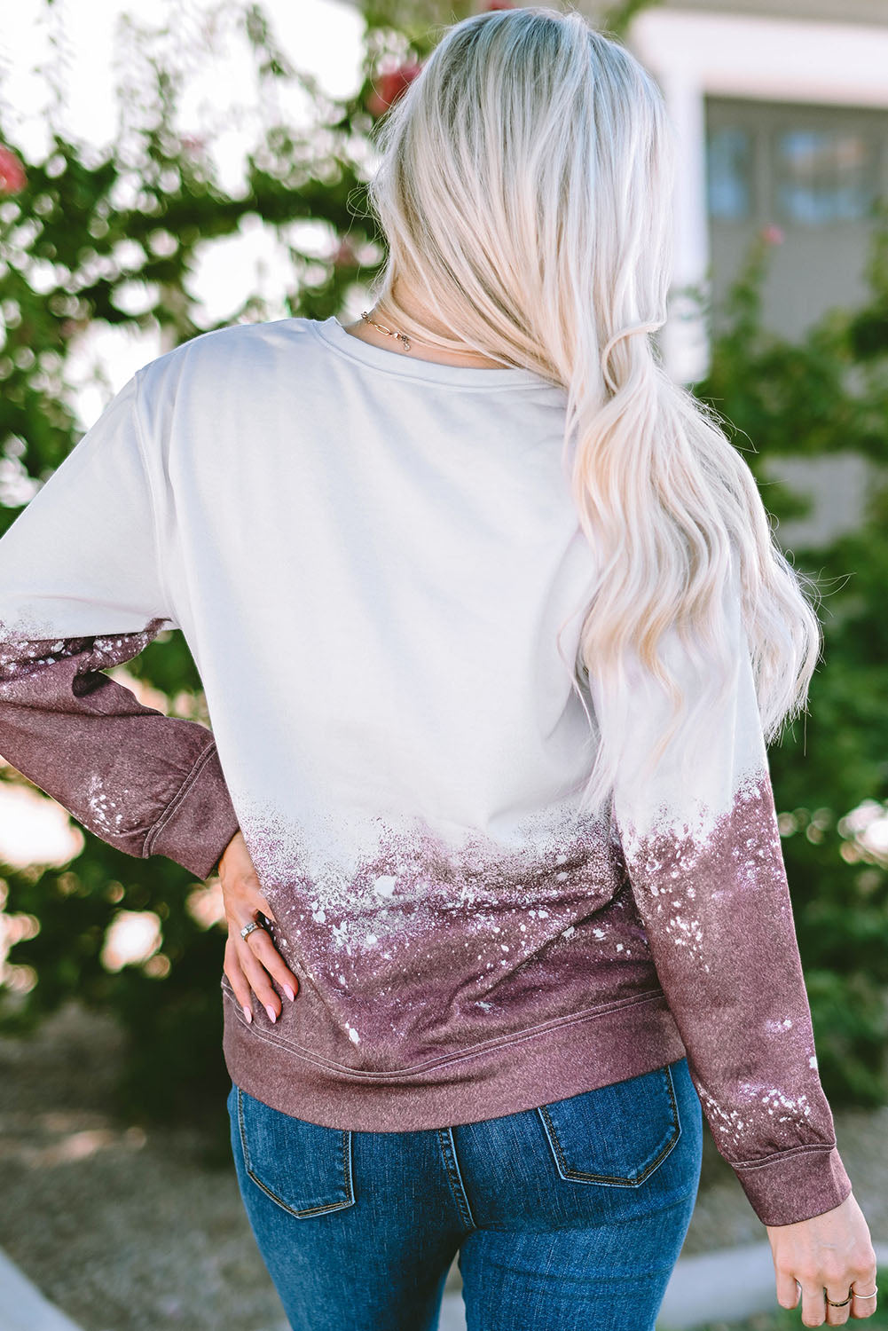 Tie Dye Gradient Pullover Sweatshirt