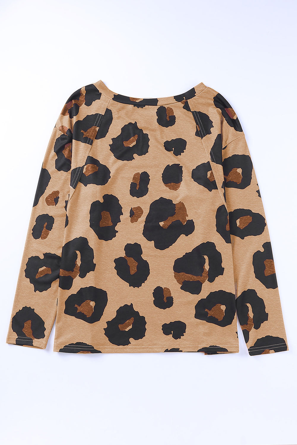 Leopard Print Long Sleeve Loose Top