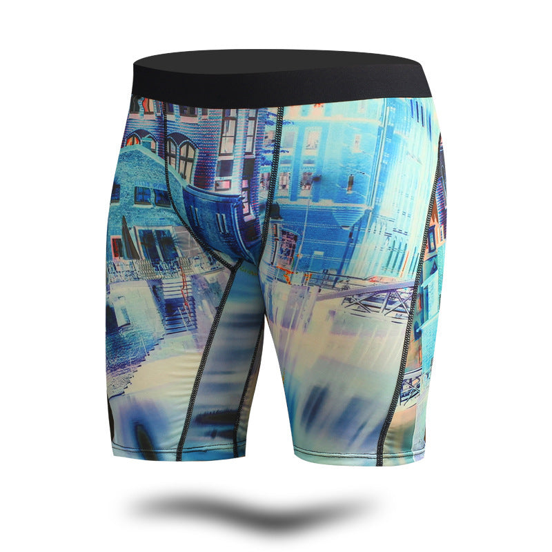 Boxer Sports Men's Underwear Fitness Printing Digital